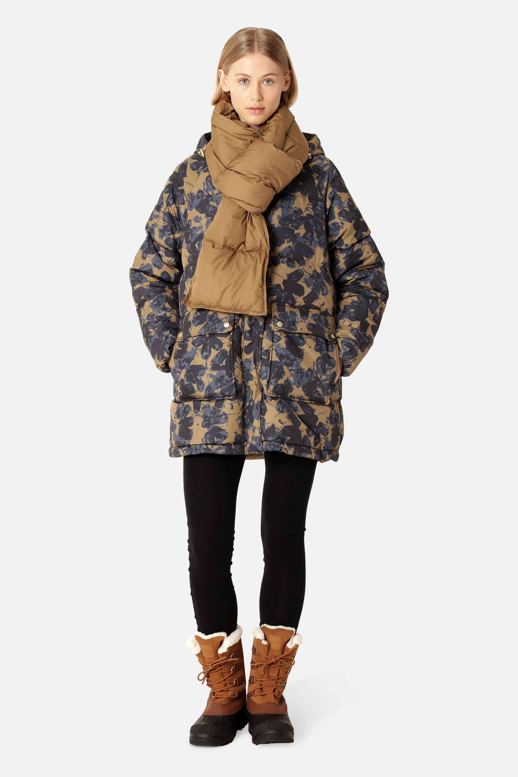 Padded Scarf - Mocca